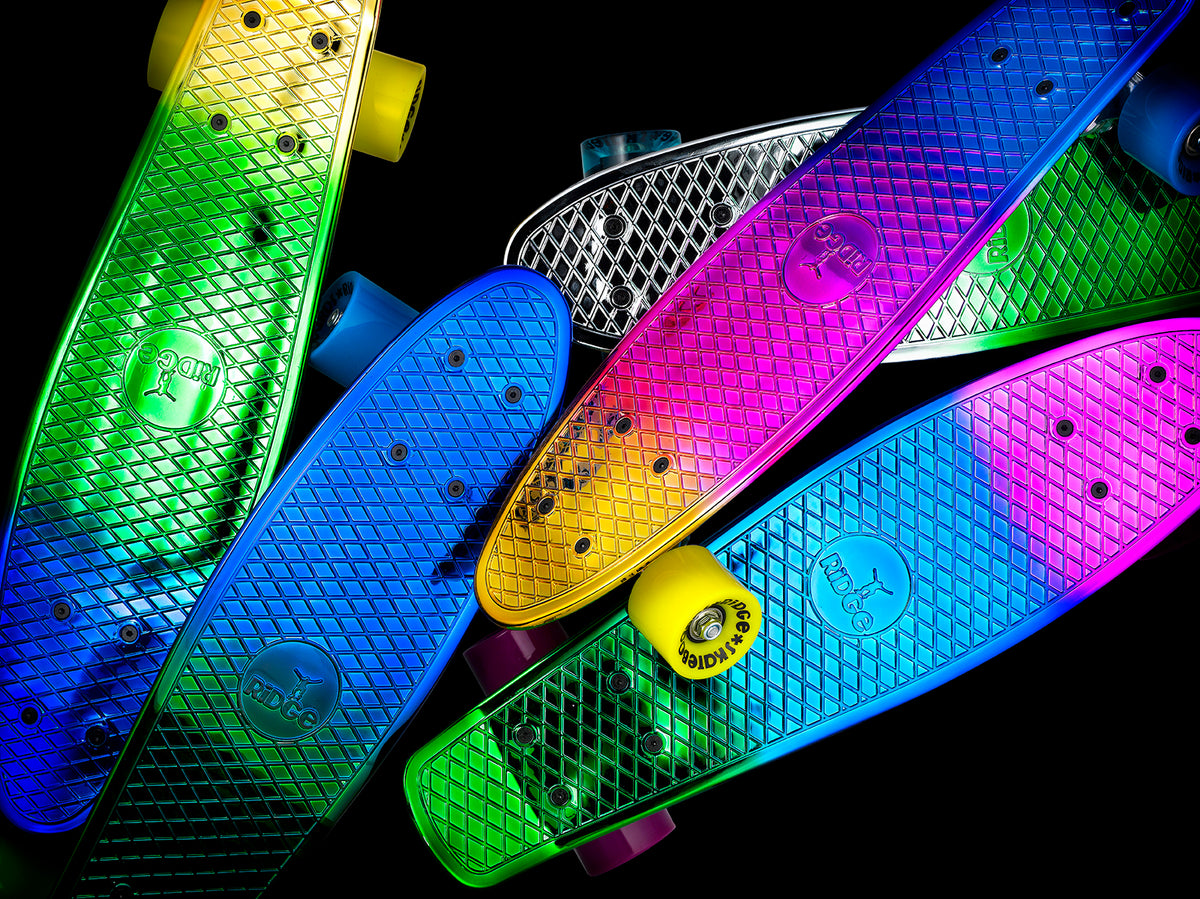 Ridge Skateboards Big Brother Retro Cruiser - 27" Large Deck For Big Feet & All-Day Cruising