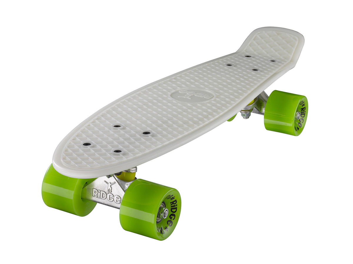 Ridge Hyperlight 22 Mini Cruiser Skateboard – Farbwechsel Von Weiß Zu Lila, 56 Cm, Weiche 78A Rollen – Komplett Montiert