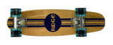 Ridge 22" Original Wooden Mini Maple Cruiser complete stripe board with a choice of 12 wheel colours