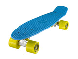 Ridge 22" Mini Cruiser complete board in blue with a choice of 12 wheel colours