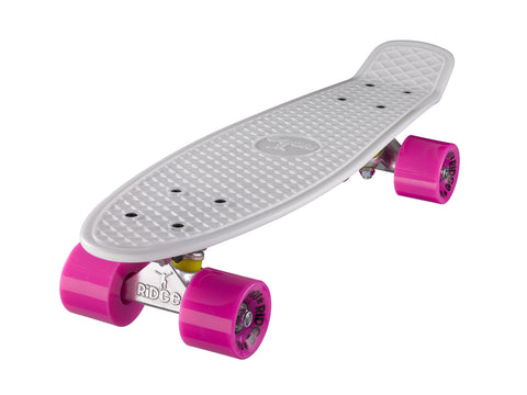 Skate Ridge Uk Skateboard Cruiser Ridge 22'' Mini Pastel | Fabriqué UK - Roues 79A Douces Skateboard Stitch