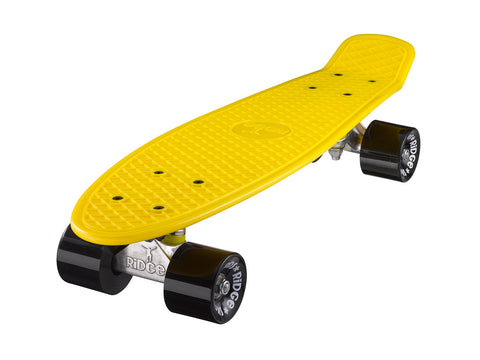 Ridge 22" Mini Cruiser complete board in yellow with a choice of 12 wheel colours