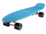 Ridge 27" Big Brother Mini Cruiser complete board skateboard in blue with 12 wheel colours