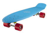 Ridge 27" Big Brother Mini Cruiser complete board skateboard in blue with 12 wheel colours