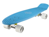 Ridge 27" Big Brother Mini Cruiser complete board skateboard in blue with 12 wheel colours