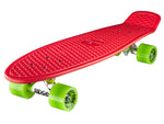 Ridge 27" Big Brother Mini Cruiser complete board skateboard in red with 12 wheel colours