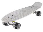 Ridge 27" Big Brother Mini Cruiser complete board skateboard in white with 12 wheel options