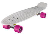 Ridge 27" Big Brother Mini Cruiser complete board skateboard in white with 12 wheel options