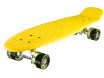 Ridge 27" Big Brother Mini Cruiser complete board skateboard in yellow with 12 wheel options