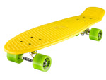 Ridge 27" Big Brother Mini Cruiser complete board skateboard in yellow with 12 wheel options