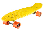 Ridge 27" Big Brother Mini Cruiser complete board skateboard in yellow with 12 wheel options