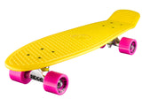 Ridge 27" Big Brother Mini Cruiser complete board skateboard in yellow with 12 wheel options