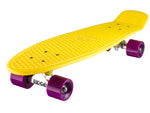 Ridge 27" Big Brother Mini Cruiser complete board skateboard in yellow with 12 wheel options