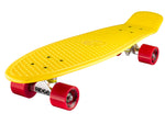 Ridge 27" Big Brother Mini Cruiser complete board skateboard in yellow with 12 wheel options