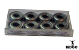 Ridge ABEC-7 Bearings: High Precision stainless steel bearings for 59mm wheels for retro cruiser skateboards