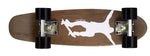 Ridge 22" Maple Wood Mini Cruiser Board: Dark Dye with 12 wheel colours