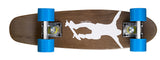 Ridge 22" Maple Wood Mini Cruiser Board: Dark Dye with 12 wheel colours