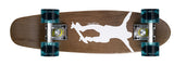 Ridge 22" Maple Wood Mini Cruiser Board: Dark Dye with 12 wheel colours