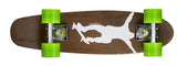 Ridge 22" Maple Wood Mini Cruiser Board: Dark Dye with 12 wheel colours