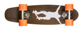 Ridge 22" Maple Wood Mini Cruiser Board: Dark Dye with 12 wheel colours