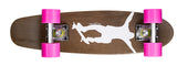 Ridge 22" Maple Wood Mini Cruiser Board: Dark Dye with 12 wheel colours