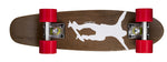 Ridge 22" Maple Wood Mini Cruiser Board: Dark Dye with 12 wheel colours