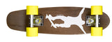 Ridge 22" Maple Wood Mini Cruiser Board: Dark Dye with 12 wheel colours