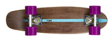 Ridge 22" Maple Wood Mini Cruiser Board: Dark Dye with 12 wheel colours