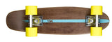 Ridge 22" Maple Wood Mini Cruiser Board: Dark Dye with 12 wheel colours