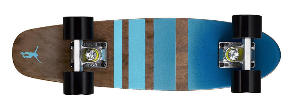 Ridge Big Brother Nickel 69 Cm Mini Cruiser Skateboard - Glow-in-the-Dark Deck, 59mm Weiche Rollen, Komplett Montiert