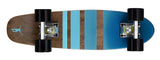 Ridge 22" Maple Wood Mini Cruiser Board: Dark Dye with 12 wheel colours