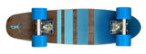 Ridge 22" Maple Wood Mini Cruiser Board: Dark Dye with 12 wheel colours