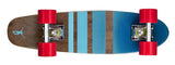 Ridge 22" Maple Wood Mini Cruiser Board: Dark Dye with 12 wheel colours