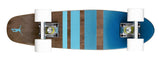 Ridge 22" Maple Wood Mini Cruiser Board: Dark Dye with 12 wheel colours