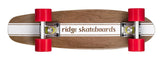 Ridge 22" Maple Wood Mini Cruiser Board: Dark Dye with 12 wheel colours