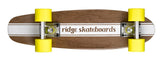 Ridge 22" Maple Wood Mini Cruiser Board: Dark Dye with 12 wheel colours