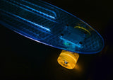 The Ridge Blaze Transparent Mini Cruiser w LED light up wheels