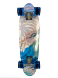 Ridge 28" Shark Complete Maple Mini Cruiser Longboard w 59mm soft wheels, ABEC 7 bearings