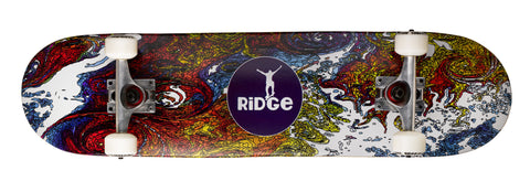 7.75" x 31” complete skateboard double kick trick board by Ridge