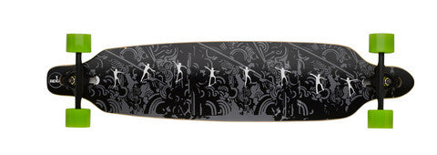 monster longboard 41" complete longboard skateboard w twin tip shape