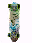 Ridge 28" Shark Complete Maple Mini Cruiser Longboard w 59mm soft wheels, ABEC 7 bearings