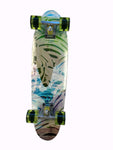 Ridge 28" Shark Complete Maple Mini Cruiser Longboard w 59mm soft wheels, ABEC 7 bearings