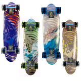 Ridge 28" Shark Complete Maple Mini Cruiser Longboard w 59mm soft wheels, ABEC 7 bearings