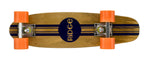 Ridge 22" Original Wooden Mini Maple Cruiser complete stripe board with a choice of 12 wheel colours