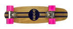 Ridge 22" Original Wooden Mini Maple Cruiser complete stripe board with a choice of 12 wheel colours