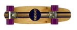 Ridge 22" Original Wooden Mini Maple Cruiser complete stripe board with a choice of 12 wheel colours