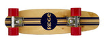 Ridge 22" Original Wooden Mini Maple Cruiser complete stripe board with a choice of 12 wheel colours