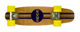 Ridge 22" Original Wooden Mini Maple Cruiser complete stripe board with a choice of 12 wheel colours